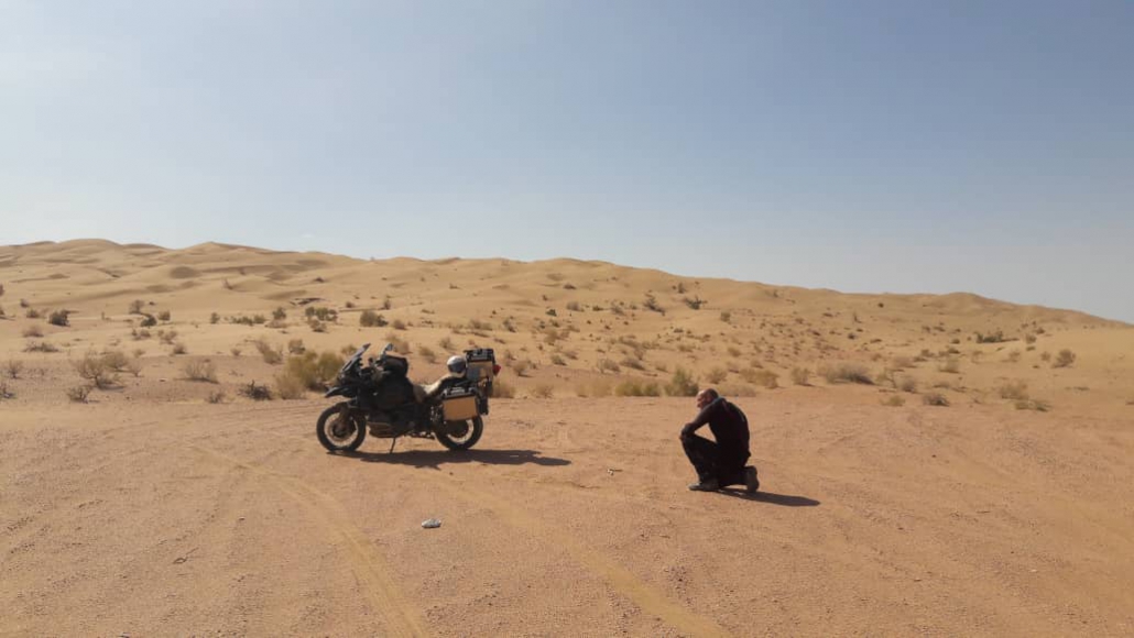 tourist motorcycles on Iranian roads