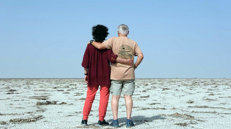 Oskar Lehrner und Ursula Foster in Dasht-e Kavir (zentrale Wüste)